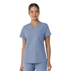 Force Essentials Damen-Kitteloberteil mit V-Ausschnitt und Strick-Einsätzen