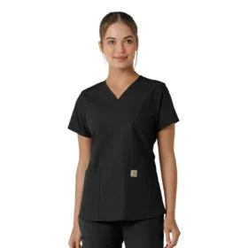 Force Essentials Damen-Kitteloberteil mit V-Ausschnitt und Strick-Einsätzen