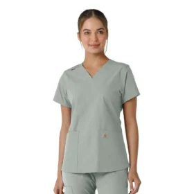Force Essentials Damen-Kitteloberteil mit V-Ausschnitt und Strick-Einsätzen