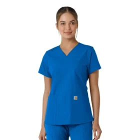 Force Essentials Damen-Kitteloberteil mit V-Ausschnitt und Strick-Einsätzen