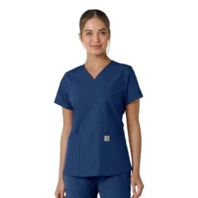 Force Essentials Damen-Kitteloberteil mit V-Ausschnitt und Strick-Einsätzen