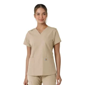 Force Essentials Damen-Kitteloberteil mit V-Ausschnitt und Strick-Einsätzen