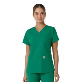 Force Essentials Damen-Kitteloberteil mit V-Ausschnitt und Strick-Einsätzen