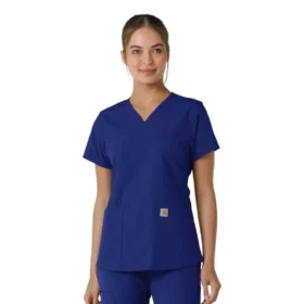 Force Essentials Damen-Kitteloberteil mit V-Ausschnitt und Strick-Einsätzen