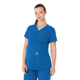 Force Essentials Henley-Umstands-OP-Oberteil für Damen