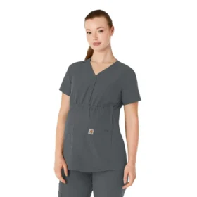 Force Essentials Henley-Umstands-OP-Oberteil für Damen