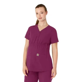 Force Essentials Henley-Umstands-OP-Oberteil für Damen