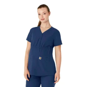 Force Essentials Henley-Umstands-OP-Oberteil für Damen