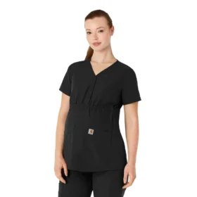 Force Essentials Henley-Umstands-OP-Oberteil für Damen
