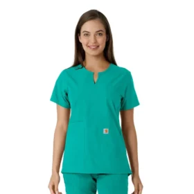 Force Essentials Tunika-Oberteil für Damen mit U-Ausschnitt und Strick-Einsätzen