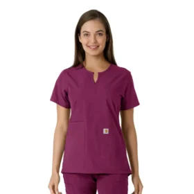 Force Essentials Tunika-Oberteil für Damen mit U-Ausschnitt und Strick-Einsätzen