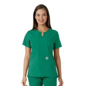 Force Essentials Tunika-Oberteil für Damen mit U-Ausschnitt und Strick-Einsätzen