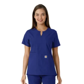 Force Essentials Tunika-Oberteil für Damen mit U-Ausschnitt und Strick-Einsätzen
