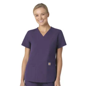 Force Essentials V-Ausschnitt-Kitteloberteil für Damen