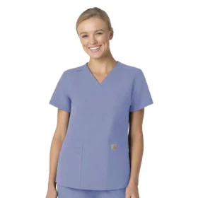 Force Essentials V-Ausschnitt-Kitteloberteil für Damen