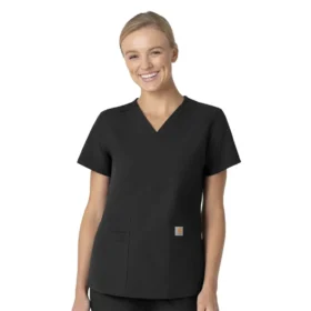 Force Essentials V-Ausschnitt-Kitteloberteil für Damen