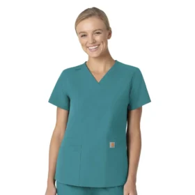 Force Essentials V-Ausschnitt-Kitteloberteil für Damen