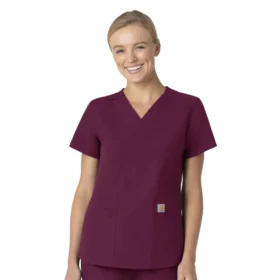 Force Essentials V-Ausschnitt-Kitteloberteil für Damen