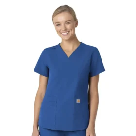 Force Essentials V-Ausschnitt-Kitteloberteil für Damen