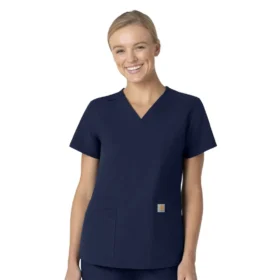 Force Essentials V-Ausschnitt-Kitteloberteil für Damen