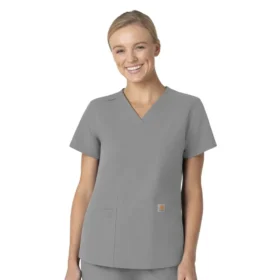 Force Essentials V-Ausschnitt-Kitteloberteil für Damen