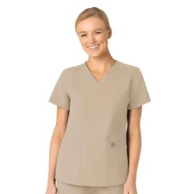 Force Essentials V-Ausschnitt-Kitteloberteil für Damen