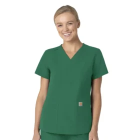 Force Essentials V-Ausschnitt-Kitteloberteil für Damen