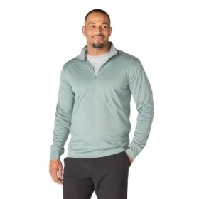 Force Sun Defender UPF 50+ feuchtigkeitsableitender Pullover mit halbem Reißverschluss für Herren – Sonnenschutz-Hemden