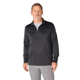 Force Sun Defender UPF 50+ feuchtigkeitsableitender Pullover mit halbem Reißverschluss für Herren – Sonnenschutz-Hemden