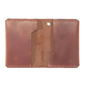 Handgefertigte Lederbrieftasche im Bifold-Stil