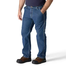 Herren-Arbeitsjeans mit lockerer Passform und geradem Bein, flammhemmend