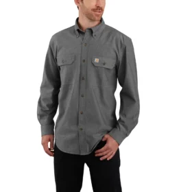 Herren-Chambray-Hemd mit lockerer Passform und langen Armlingen – Herren-Arbeitshemden