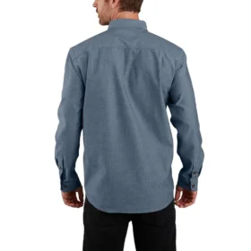 Herren-Chambray-Hemd mit lockerer Passform und langen Armlingen – Herren-Arbeitshemden