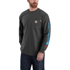 Herren-FR Force Irvine – locker sitzendes Langarm-T-Shirt mit Logo – flammhemmende Hemden