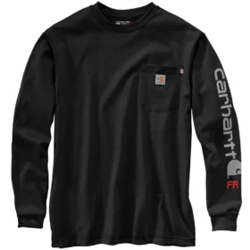 Herren-FR Force Irvine – locker sitzendes Langarm-T-Shirt mit Logo – flammhemmende Hemden
