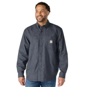 Herren-FR Force Sun Defender™ Langarm-Karohemd – Sonnenschutz-Hemden