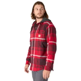 Herren-Hamilton-Hemdjacke mit Kapuze in lockerer Passform und Karomuster – Herren-Hemdjacken