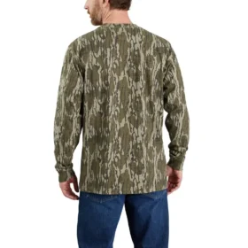 Herren-Hemd „Dearborn“ in lockerer Passform, schweres Gewebe, mit Armlingen, Camouflage-Muster mit Taschen – 100 % Baumwolle