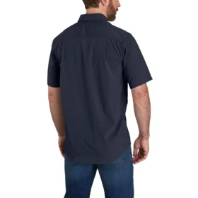 Herren-Hemd „Force Sun Defender™“ aus Chambray, lockere Passform, mit kurzen Armlingen – Sonnenschutz-Hemden