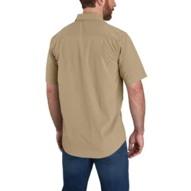 Herren-Hemd „Force Sun Defender™“ aus Chambray, lockere Passform, mit kurzen Armlingen – Sonnenschutz-Hemden