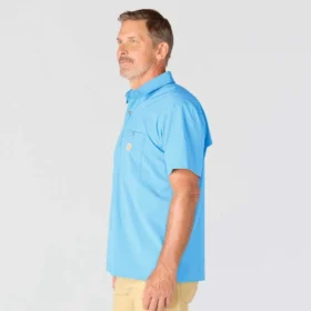Herren-Hemd „Force Sun Defender™“ aus gewebtem Stoff, lockere Passform, kurze Armlinge – Sonnenschutz-Hemden