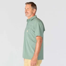 Herren-Hemd „Force Sun Defender™“ aus gewebtem Stoff, lockere Passform, kurze Armlinge – Sonnenschutz-Hemden