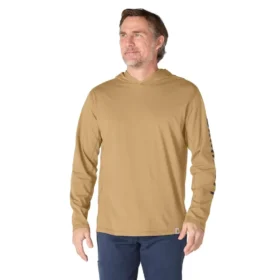 Herren-Hoodie „Force“ in lockerer Passform mit Logo und feuchtigkeitsableitender Funktion