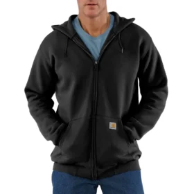 Herren-Kapuzenpullover „Marquette“ mit durchgehendem Reißverschluss und lockerer Passform