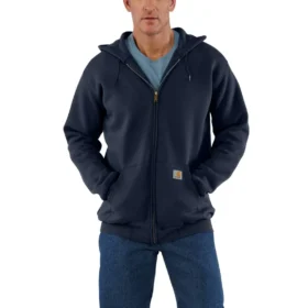 Herren-Kapuzenpullover „Marquette“ mit durchgehendem Reißverschluss und lockerer Passform