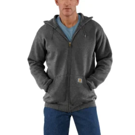 Herren-Kapuzenpullover „Marquette“ mit durchgehendem Reißverschluss und lockerer Passform