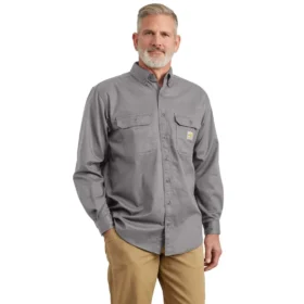 Herren-Langarmhemd aus Twill mit lockerer Passform