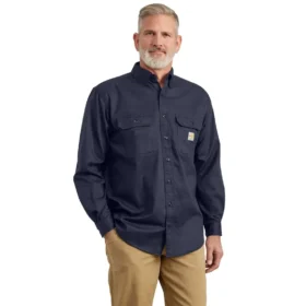 Herren-Langarmhemd aus Twill mit lockerer Passform