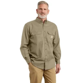Herren-Langarmhemd aus Twill mit lockerer Passform