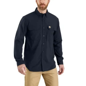 Herren-Langarmhemd „Force Sun Defender™“ aus Chambray in lockerer Passform – Sonnenschutz-Hemden